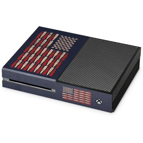 Blue Bullet American Flag Xbox One Console Skin